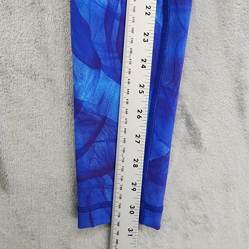Lululemon Wunder Under Pant III Midnight Tulle Multi Womens 4 Blue Ankle Workout